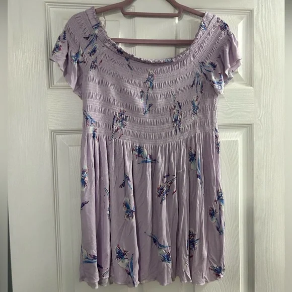 3 items for $30 A pea in the pod floral smocked babydoll shirt blouse maternity - Picture 8 of 10
